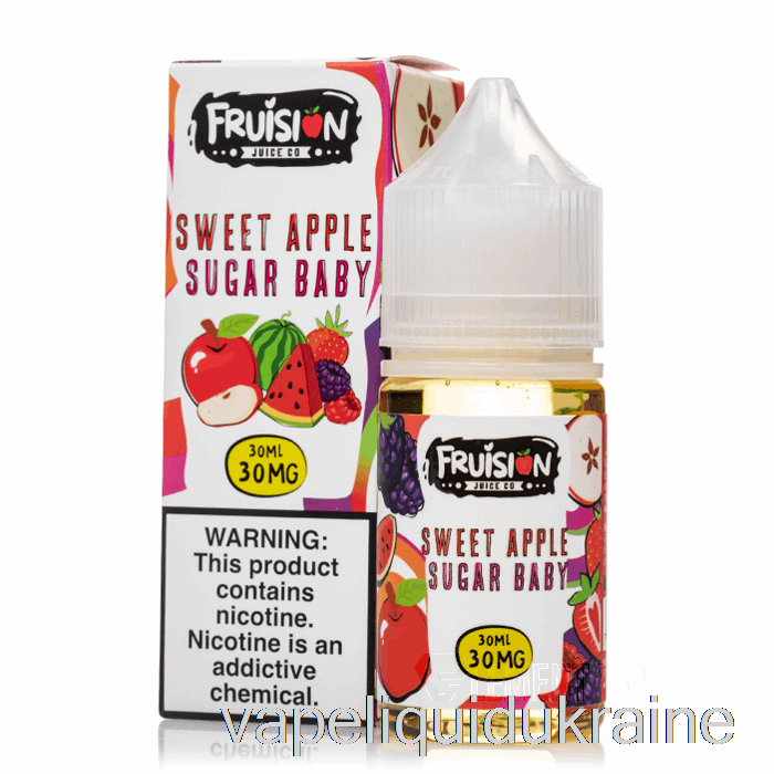 Vape Liquid Ukraine Sweet Apple Sugar Baby - Fruision Salts - 30mL 50mg